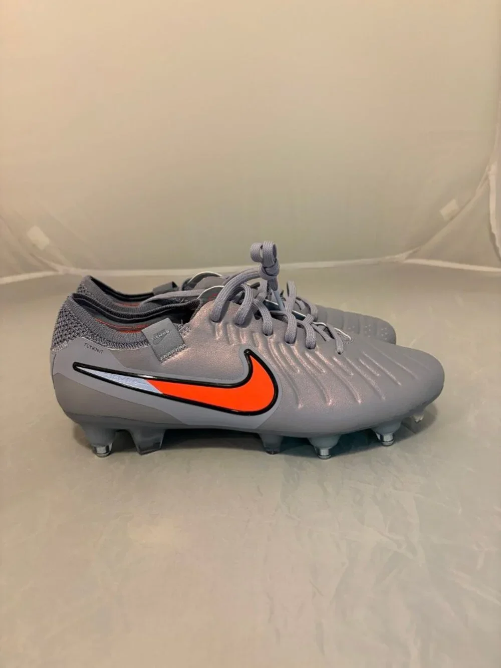 Nike Tiempo Legend 10 elite SG Pro AC Soccer cleats size 6.5 IM0457 400 silver